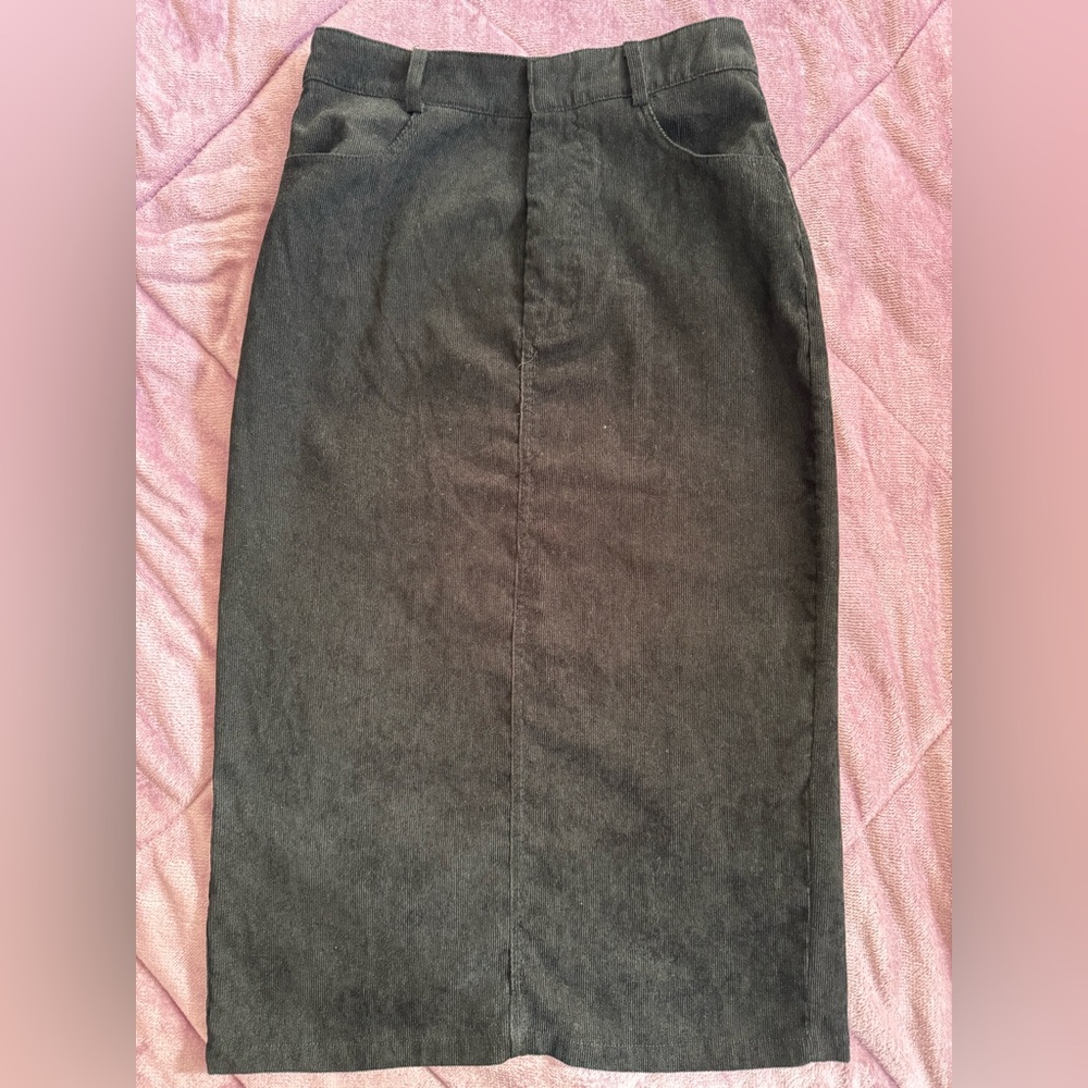 Pensil skirt corduroy black